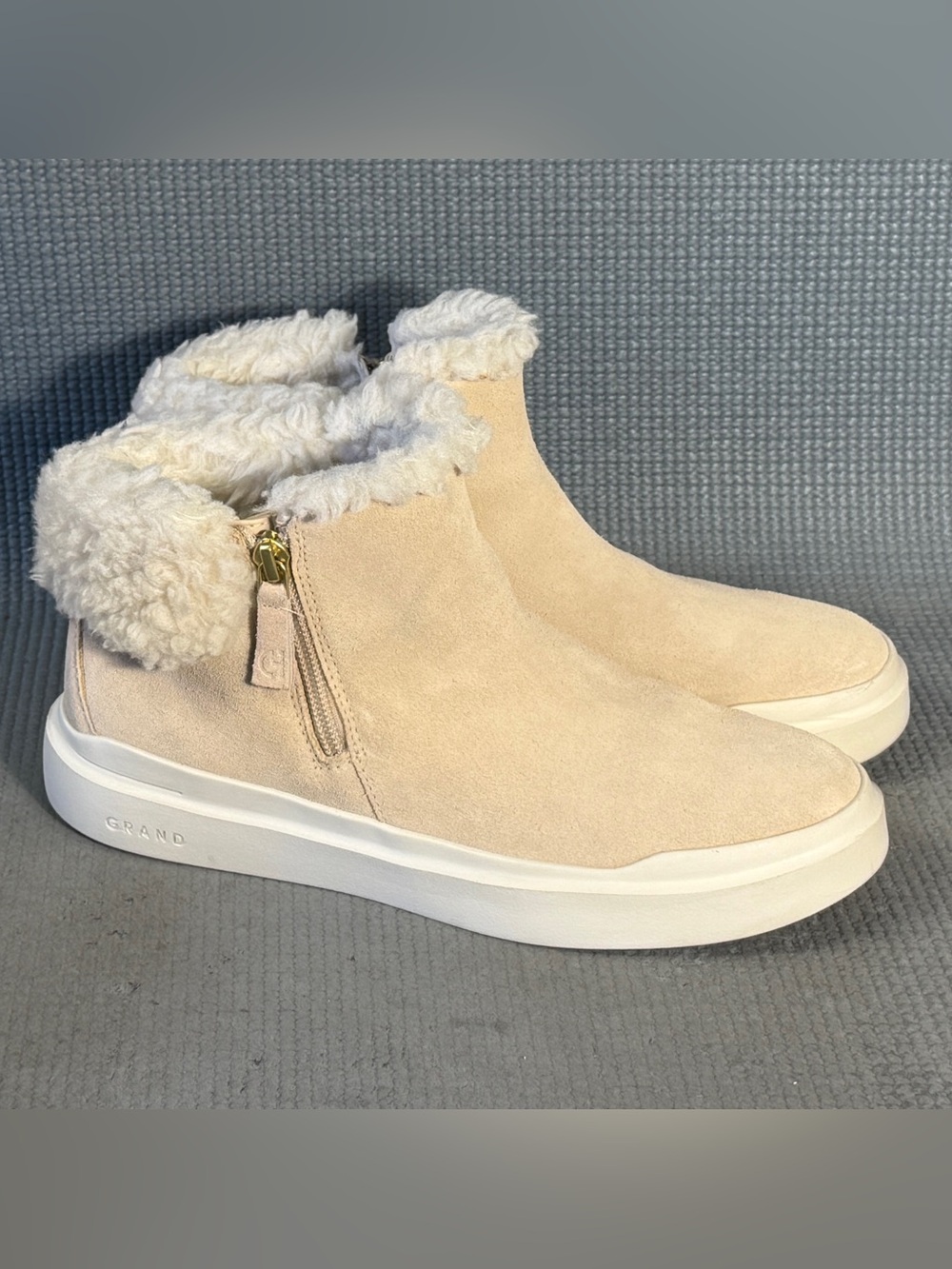 COLE HAAN Women’s Grandpro Rally Sneaker Booties Cream Size 7
